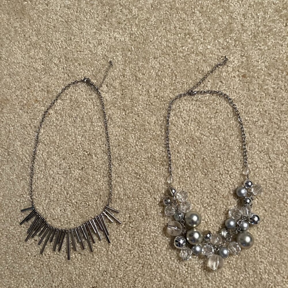 2 Silver Necklaces